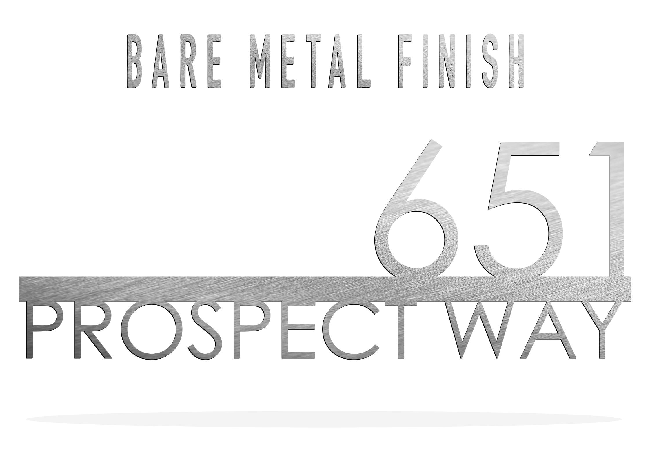 Custom metal modern minimalist home house address sign for your rock or wall