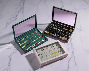 Velvet Jewelry Organizer Tray | 10-Slot Ring & Earring Storage Box | Soft Display Holder for Vanity, Drawers Gifts