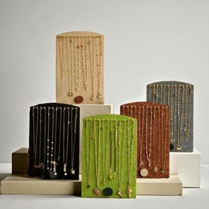 Elegant Felt Necklace Holder – Bracelet Organizer & Jewelry Hanger, Display Stand for Craft Fairs, Boutiques, Photography Props