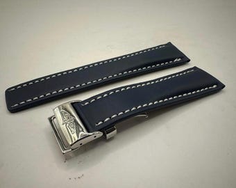 Navy Blue Watch Strap for Breitling Watches - 22/24mm Width