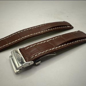 Breitling Strap Brown Leather - Etsy