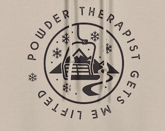 Sudadera con capucha Powder Therapist - Sudadera con capucha de invierno para telesilla de esquí