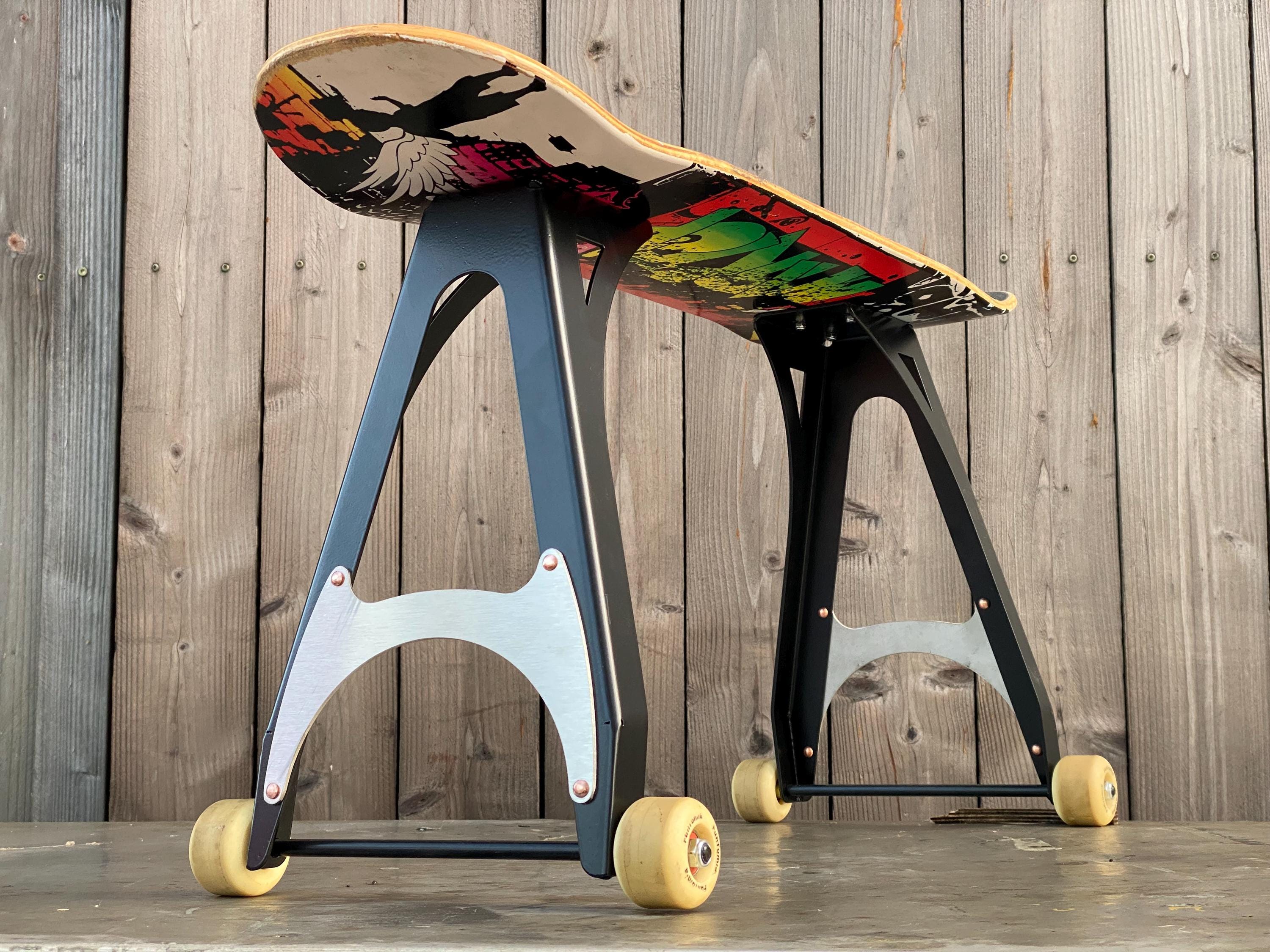 Kit to Transform a Skateboard Into a Wheeled Bench (sold Without