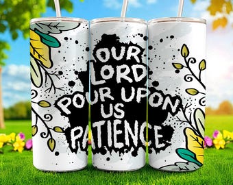 Christian Tumbler Wrap – Bible Verse Sublimation Design (Digital Download)