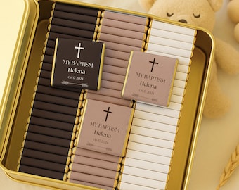 Cioccolatini personalizzati per il battesimo, bomboniere per il battesimo, regali di cioccolato, bomboniere di cioccolato per la prima comunione, Mi Bautizo, bomboniere per la comunione, bomboniere per il battesimo