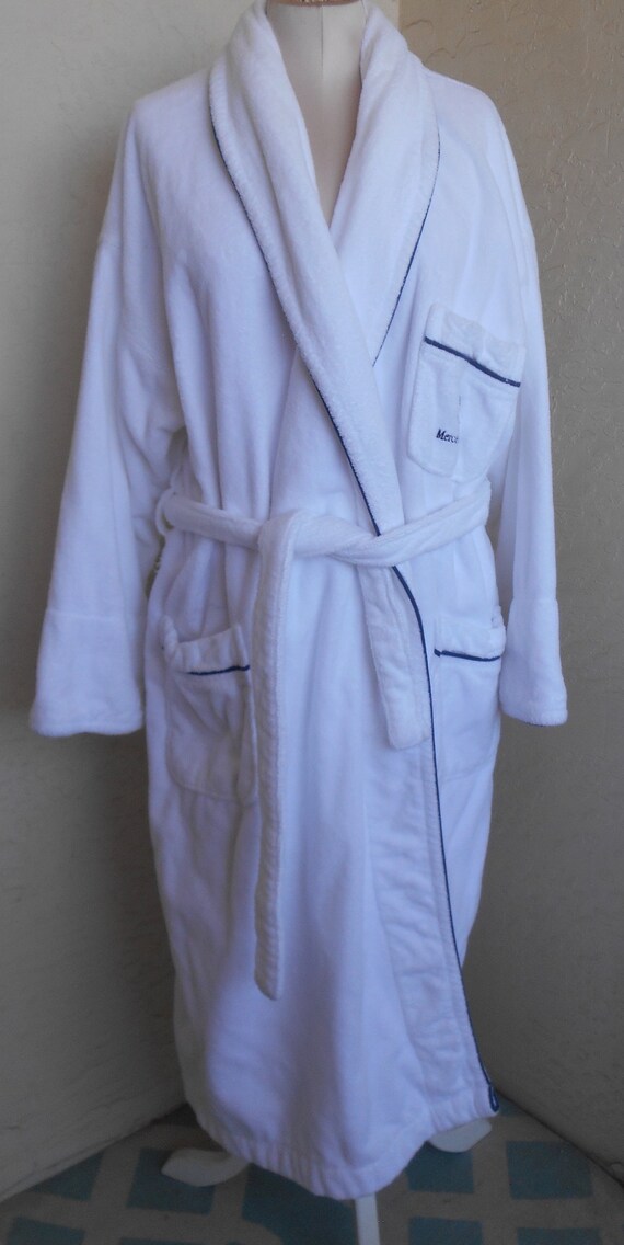 Vintage Terry Robe Mercedes White
