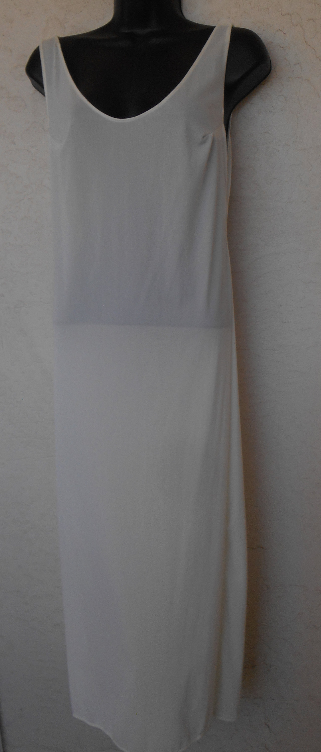 Nylon Liner Full Slip Maxi White Modest Slip Dress Size 9/10 Etsy
