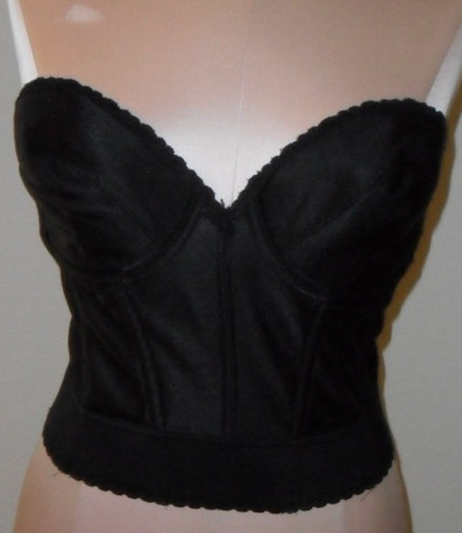 Vintage Black Bustier by adonna Size 36C Strapless Bra JC | Etsy