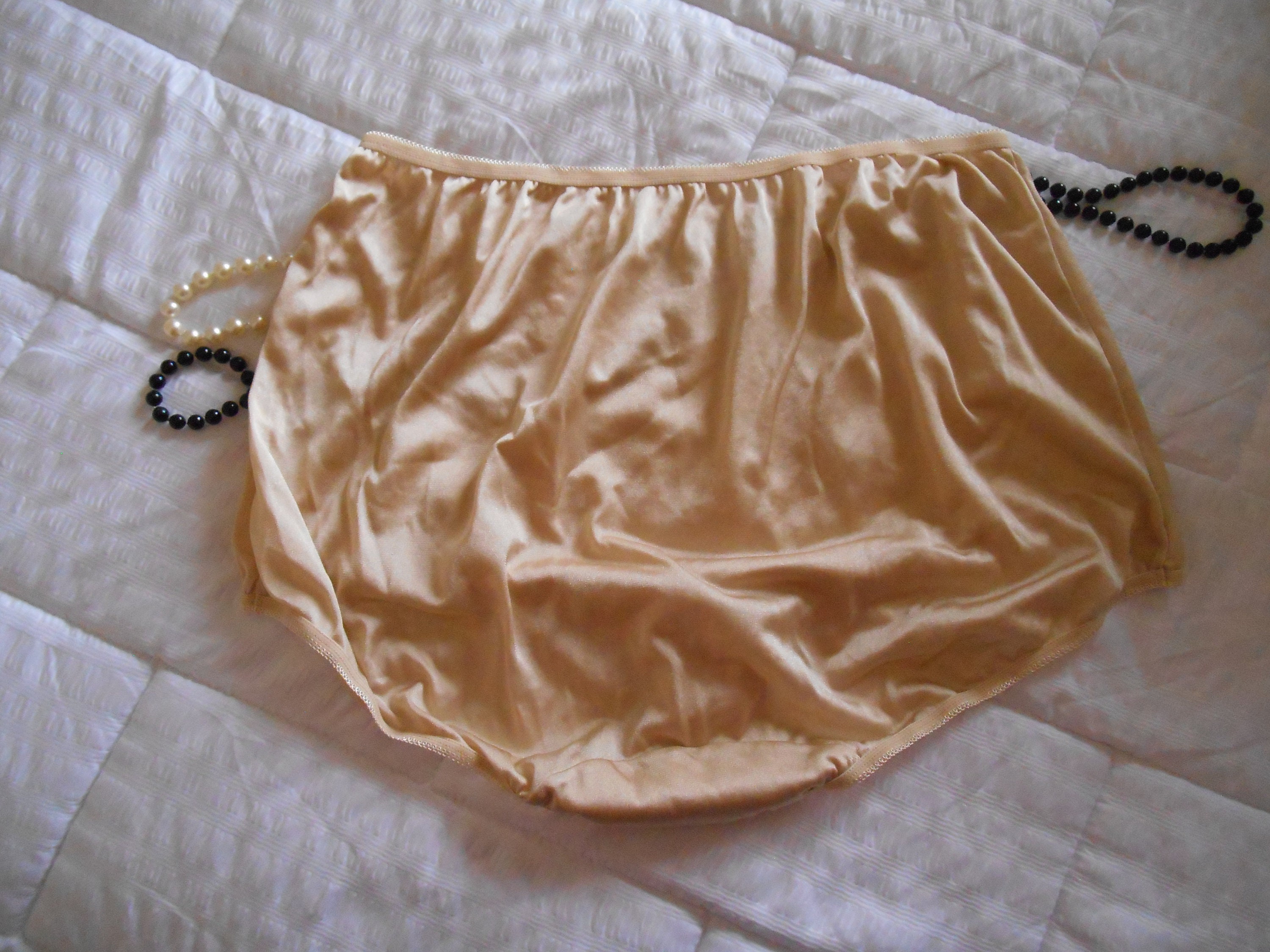 Beige Panty Panties Nylon Granny Size 9 High Waisted by Etsy