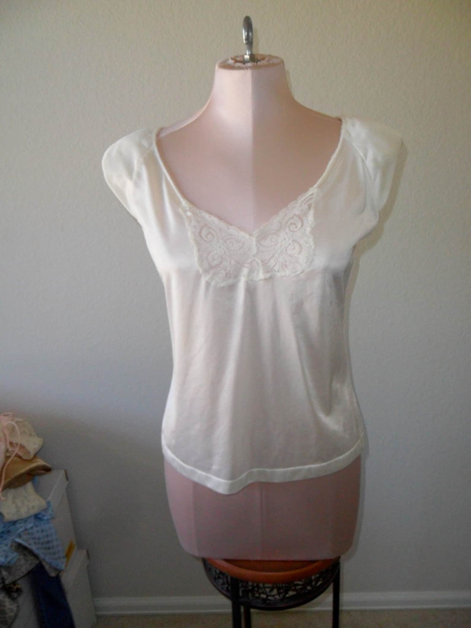 Vintage Camisole Bali Ivory with Shoulder Pads Cami Size 32 | Etsy