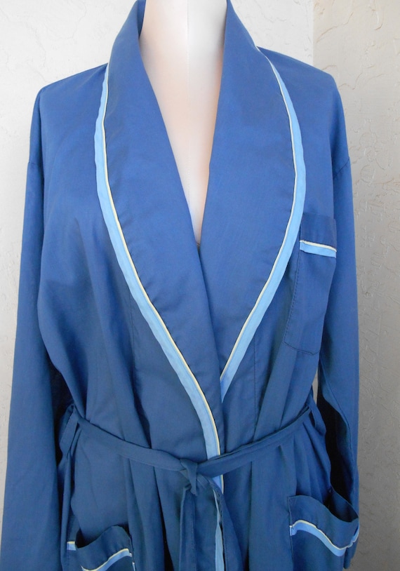 Vintage Kimono Bath Robe Vestidor de albornoz Azul Marino para Hombre S M L Talla única para todos Ropa Ropa para hombre Pijamas y batas Batas 