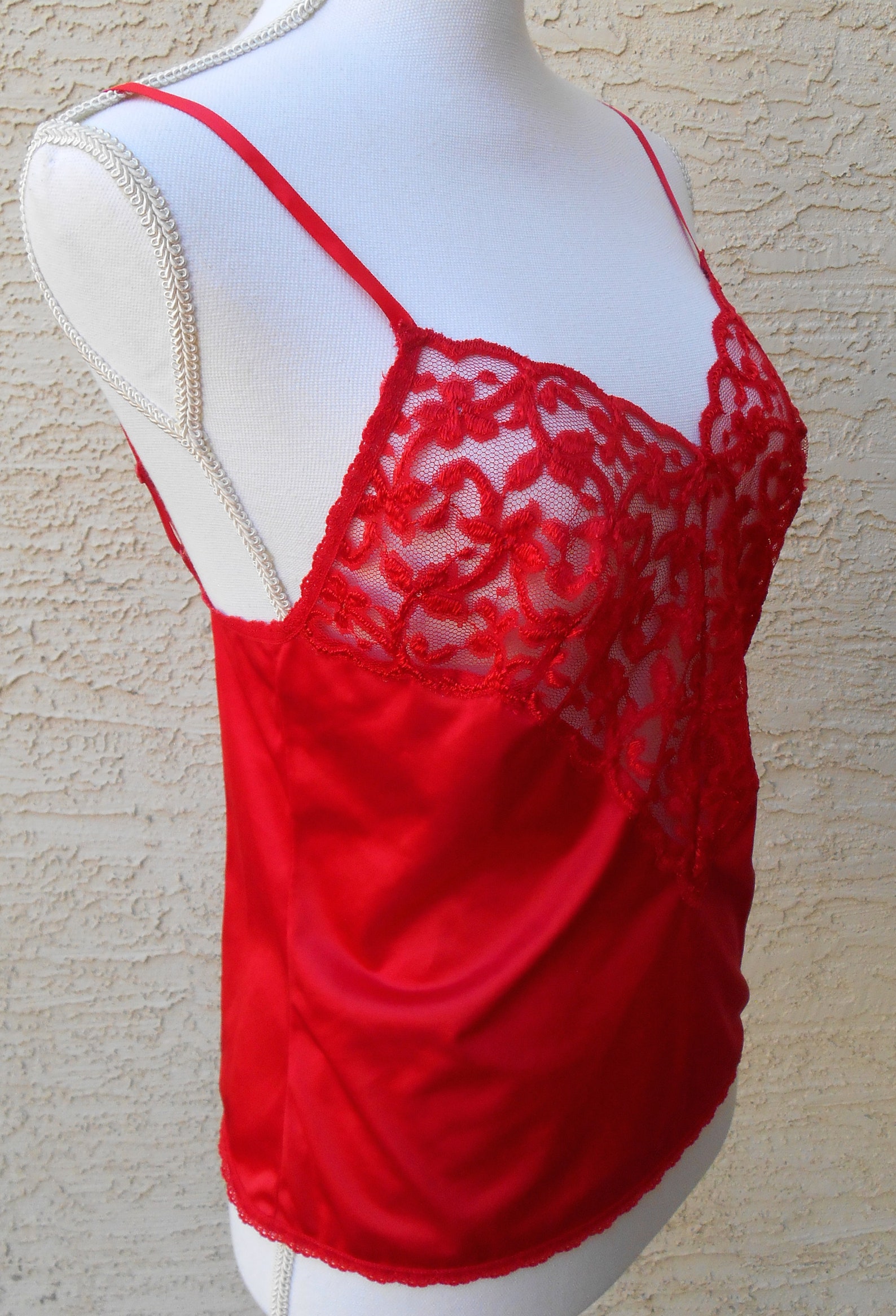 Red Camisole Cabernet Cami Size 34 | Etsy