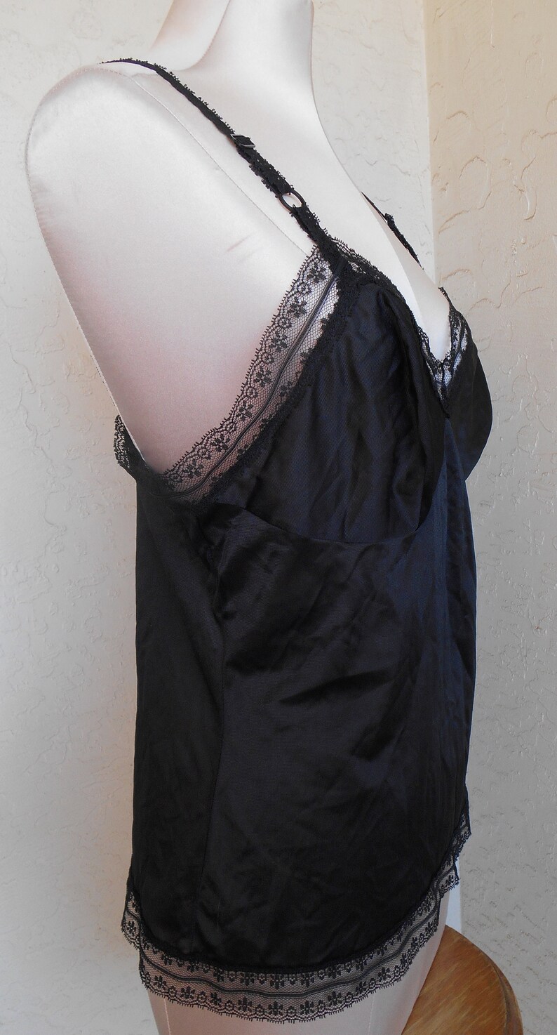 Jenelle of California Size 38 Half Slip Cami Black Camisole