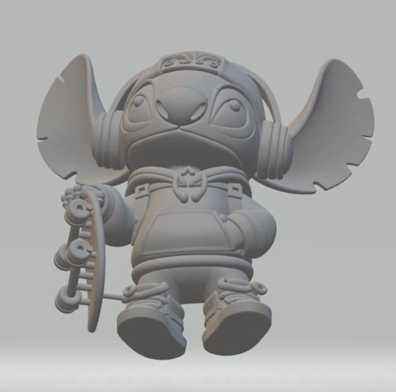 Stitch STL File for 3D Printing - Lilo and Stitch Figure - Digital Download - High Detail 3D Model - 3D Printer File - Instant Download image 4