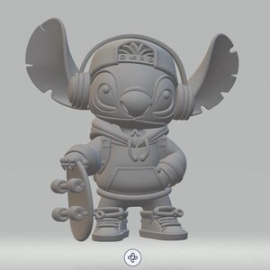 Stitch STL File for 3D Printing - Lilo and Stitch Figure - Digital Download - High Detail 3D Model - 3D Printer File - Instant Download image 3