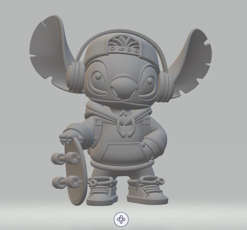 Stitch STL File for 3D Printing - Lilo and Stitch Figure - Digital Download - High Detail 3D Model - 3D Printer File - Instant Download image 3