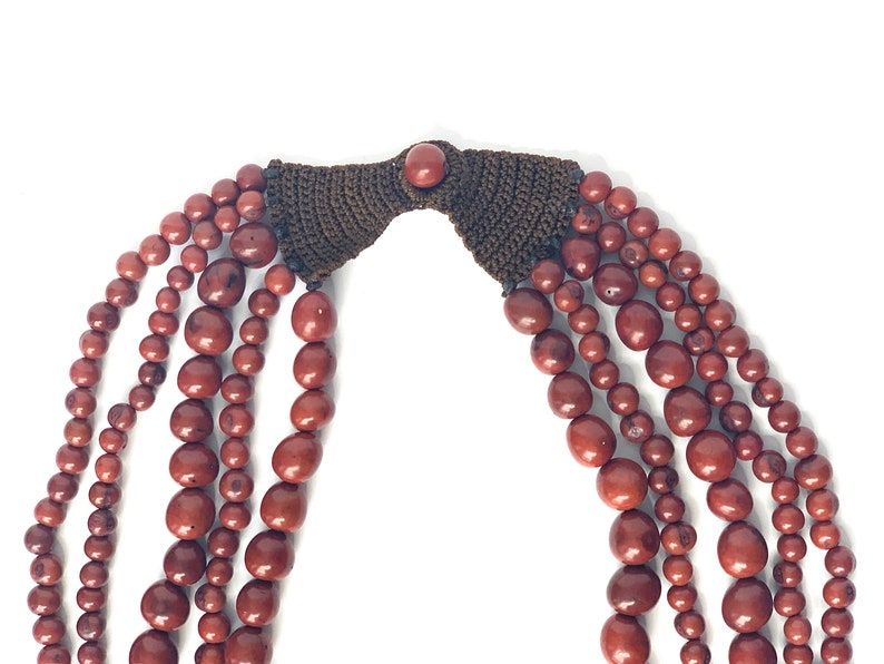 Mahogany 5 Strand Acai Berry Necklace