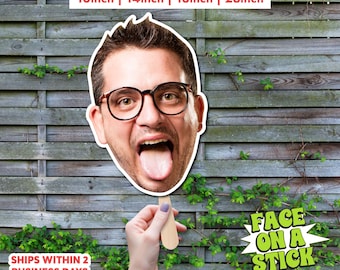 Custom Face Cutout on a Stick | Personalized Photo Prop