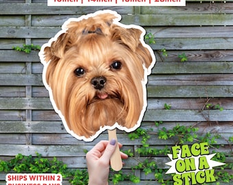 Custom Pet Face Cutout on a Stick | Photo Booth Prop