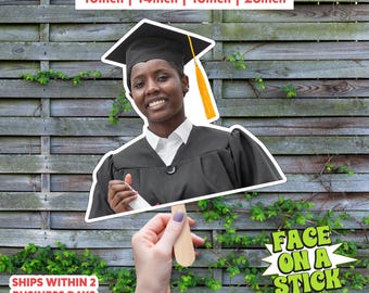 Personalized Graduation Big Head Fan | Class of 2026 Photo Prop