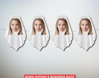 Personalised Bride Face Banner | Custom Bride Garland | Bride Face Bunting | Veil Face Banner | Bride Face Garland | Bride Head Garland