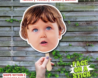 Custom Face on a Stick | Big Head Cutout Photo Prop