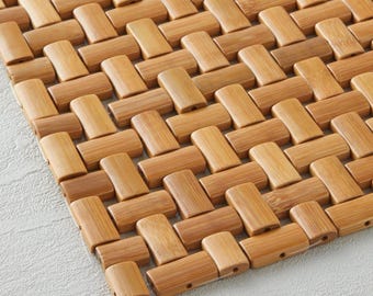 Lux Wood Bathmat, Natural Bamboo Bathmat, Wooden Decor, Bathroom, New Home