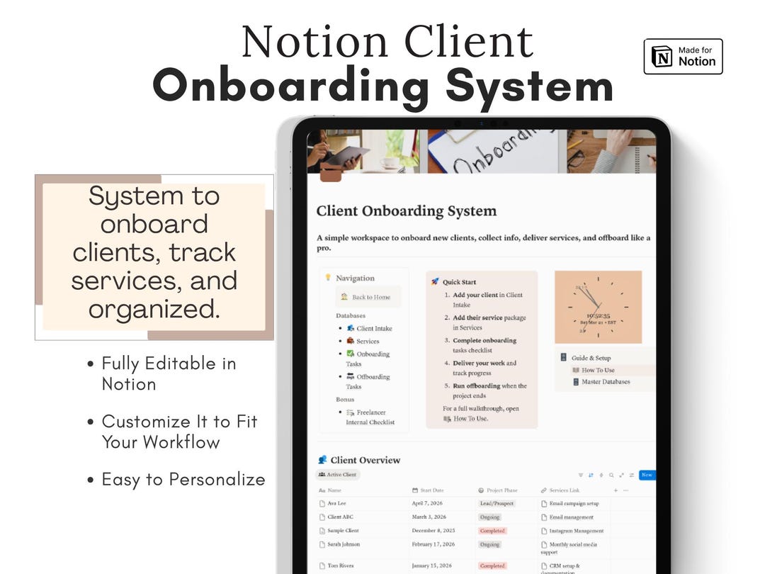 Notion Client Onboarding Template for Freelancers | Client Intake ...
