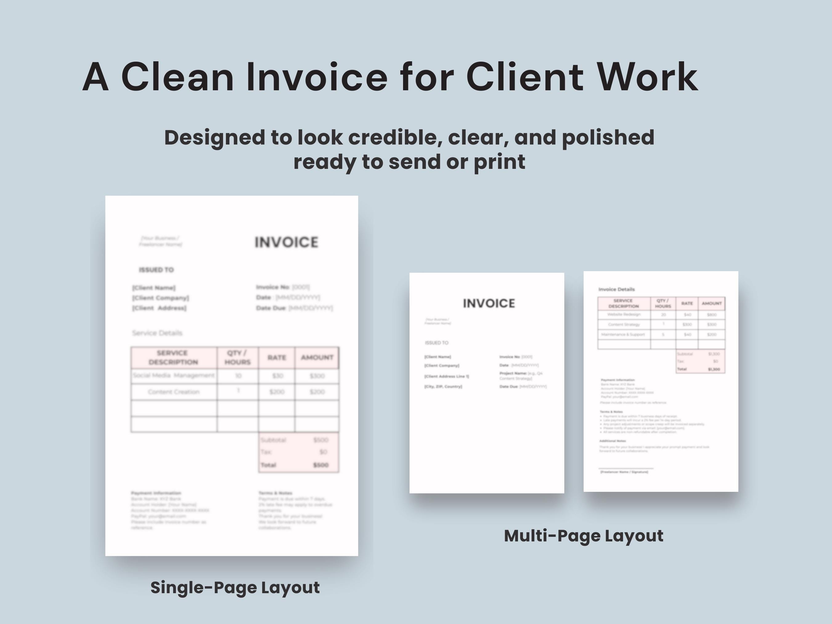 Invoice Log Label Invoice Log & Payment Tracker System | Editable Canva Templates for ...