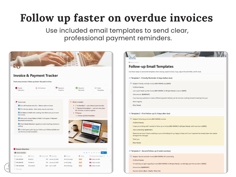 Invoice & Payment Tracker Notion Template | Simple Payment Tracking ...