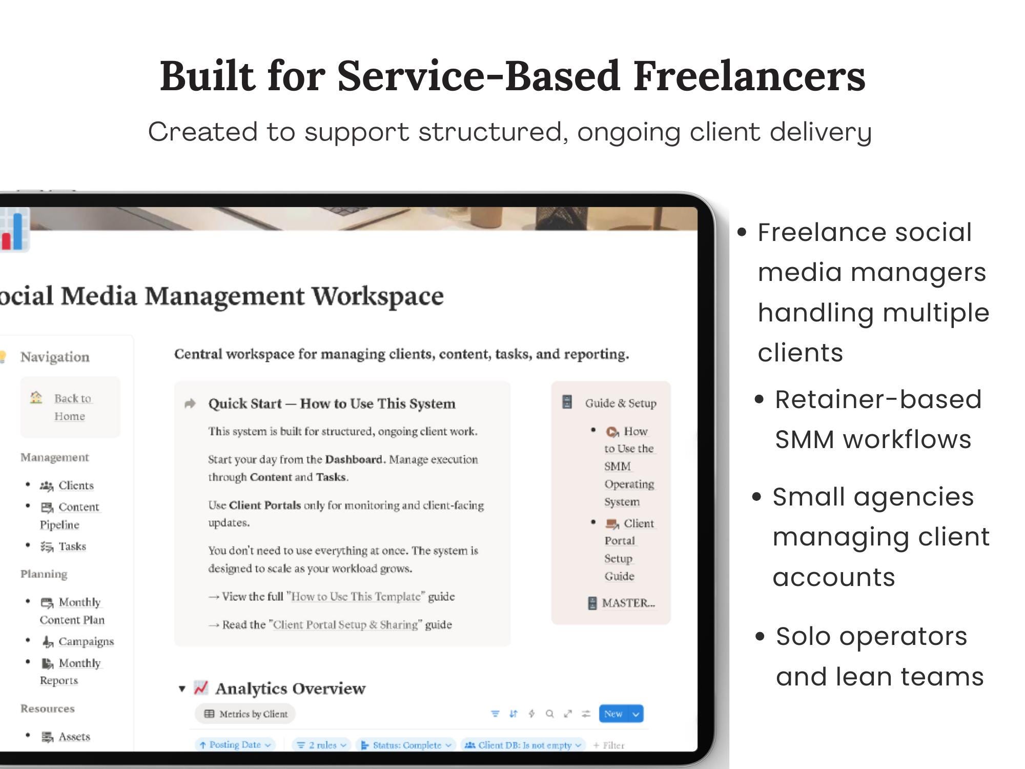 Notion Social Media Manager Template Content Planner & SMM Business ...