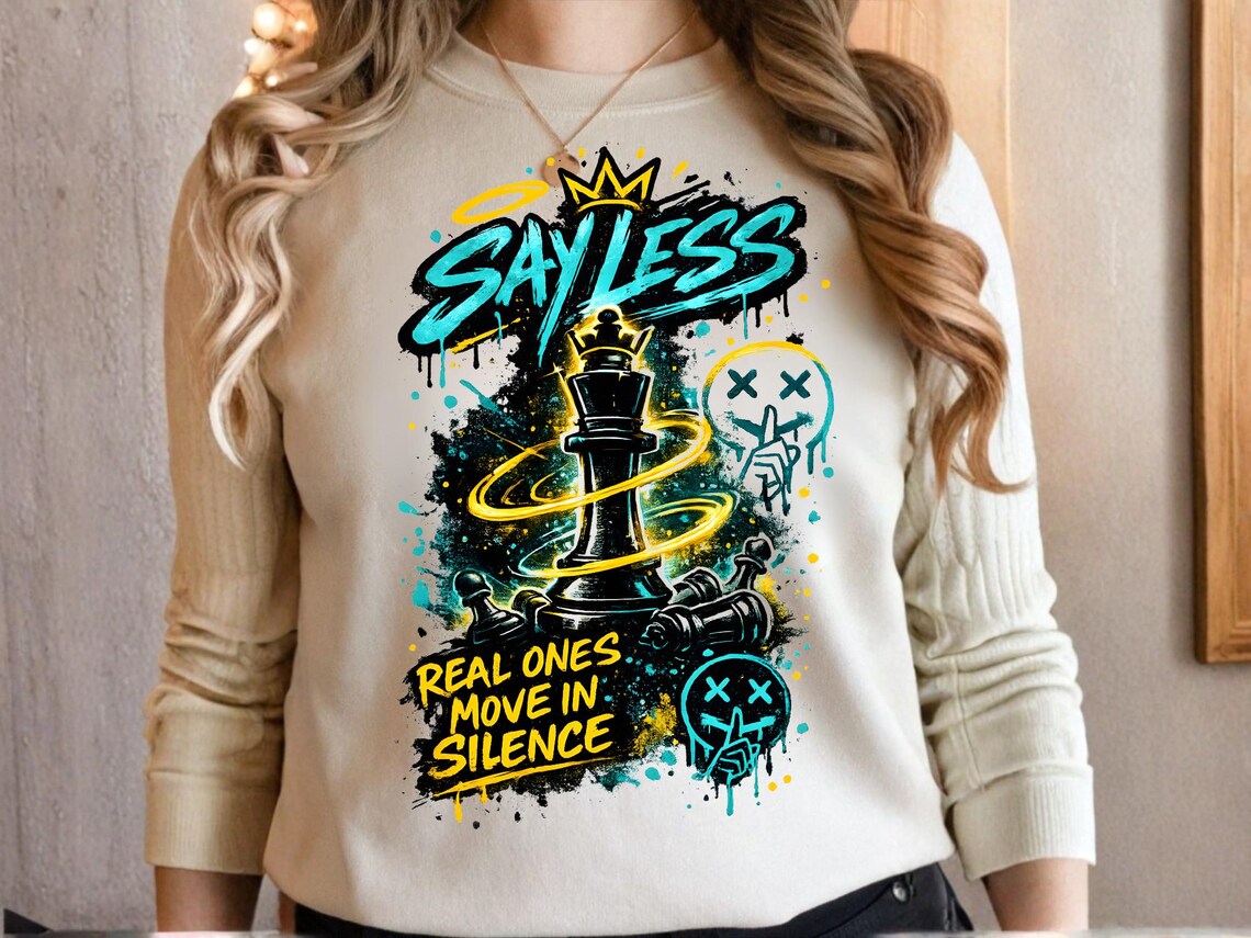 Say Less Chess King PNG, Streetwear Motivation Graphic (digital ...