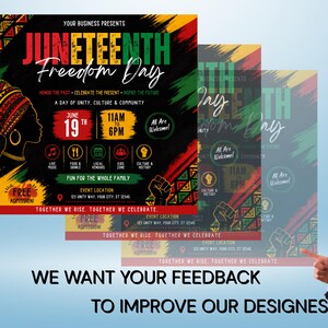 Juneteenth-flyermall, blockfest, evenemang, leverantörer, marknad, sommarfestival, redigerbar design, utskrivbar kampanj, direktnedladdning bild 9