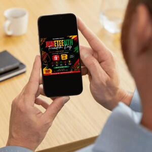 Juneteenth-flyermall, blockfest, evenemang, leverantörer, marknad, sommarfestival, redigerbar design, utskrivbar kampanj, direktnedladdning bild 7
