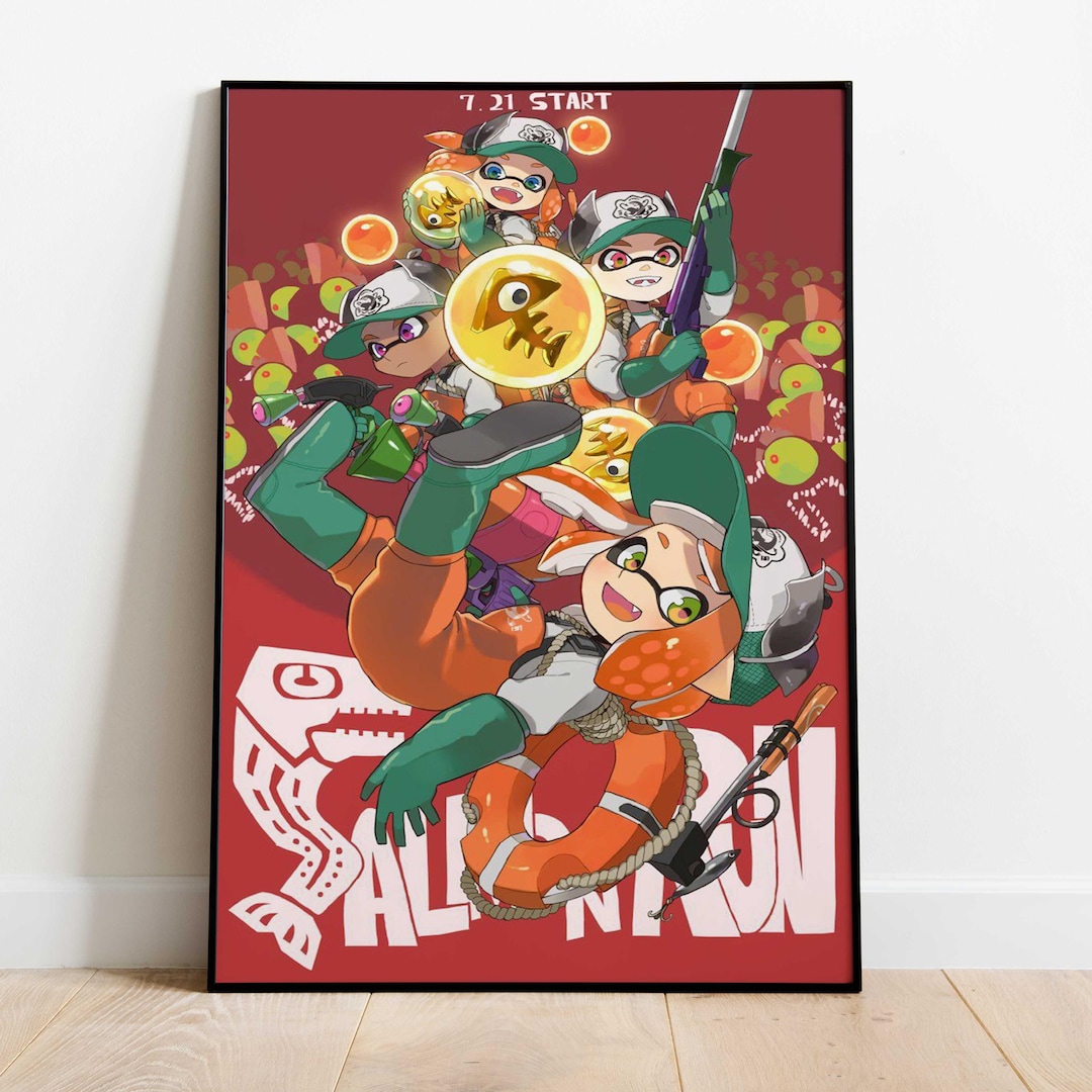 Splatoon Game Poster | Splatlands Wall Art | Rolled Canvas Print • 5 - Etsy