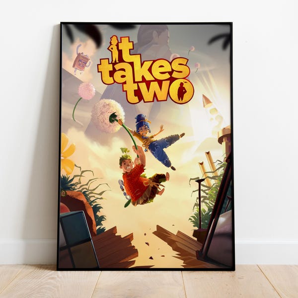 It Takes Two Game Poster | Cody and May Wall Art | Rolled Canvas Print