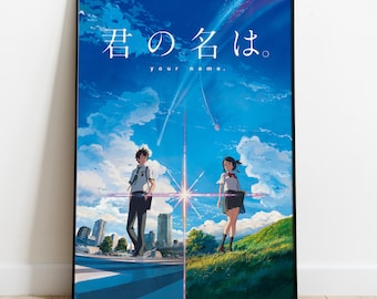Your Name Poster | Taki Tachibana Wall Art | Rolled Canvas Print | Gift Movie Poster • 2