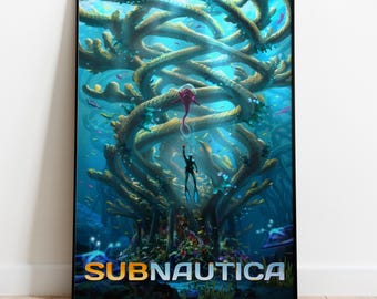 Subnautica Spiel Poster | Ryley Robinson Wandkunst | Gerollter Leinwanddruck