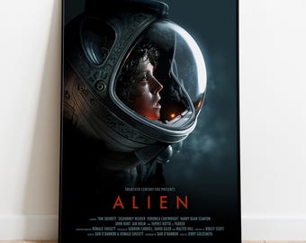 Buitenaardse poster | Muurkunst Ripley | Opgerolde canvasafdruk | Cadeau filmposter