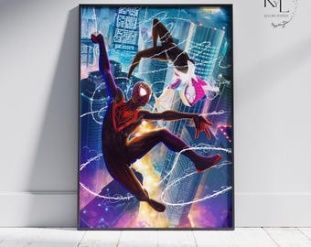 Spiderman Into the Spider-Verse Poster : Miles Morales Art Print
