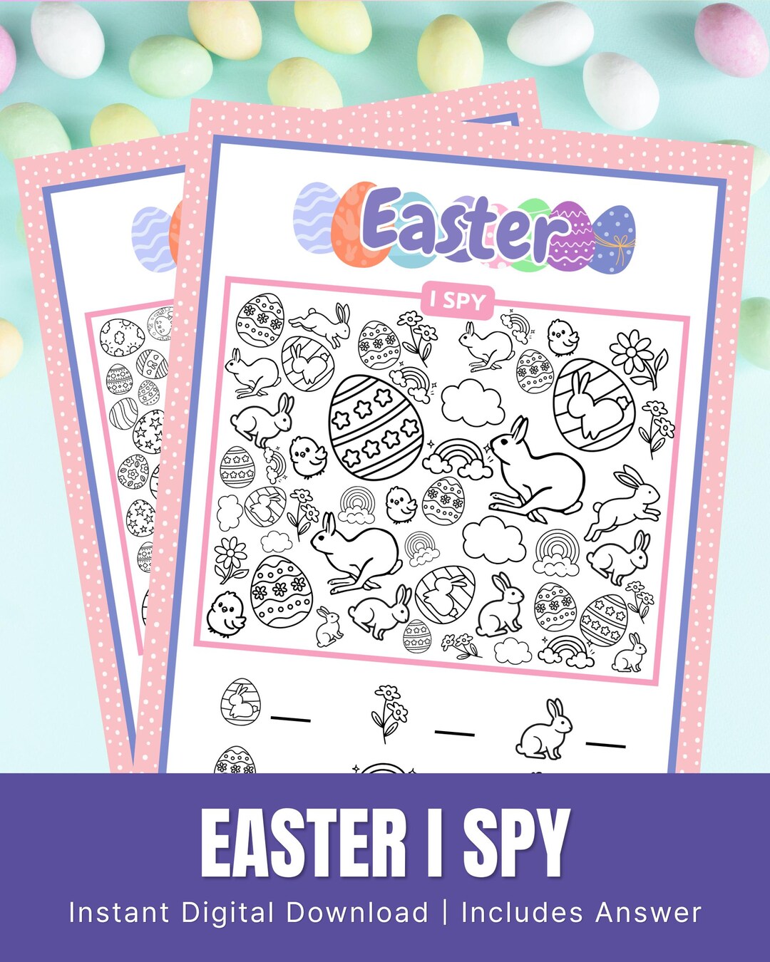 Easter I Spy Printable for Kids Instant Download Preschool Easter ...