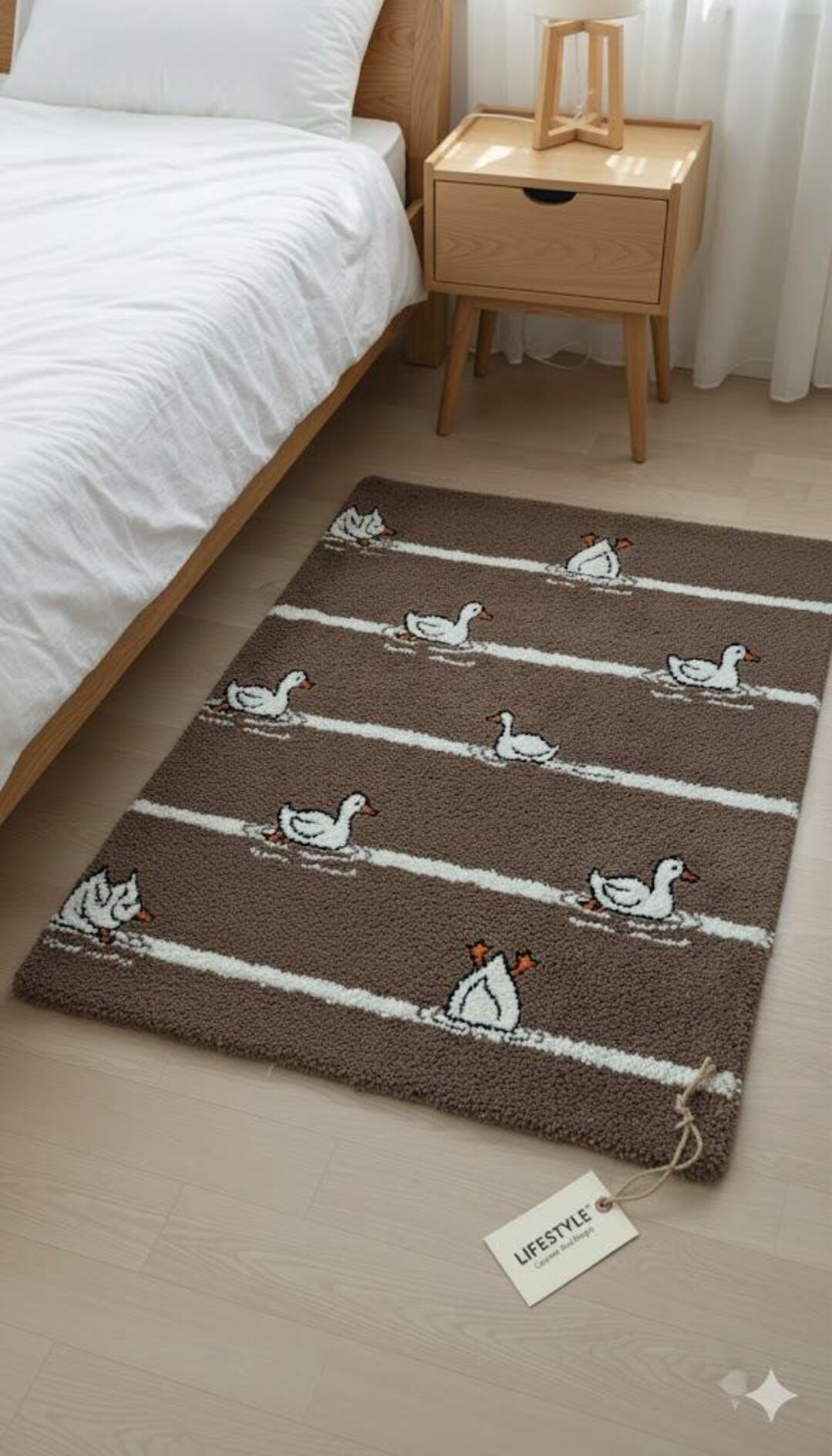 Pink Duck Rug Duck Pattern Area Rug - Etsy