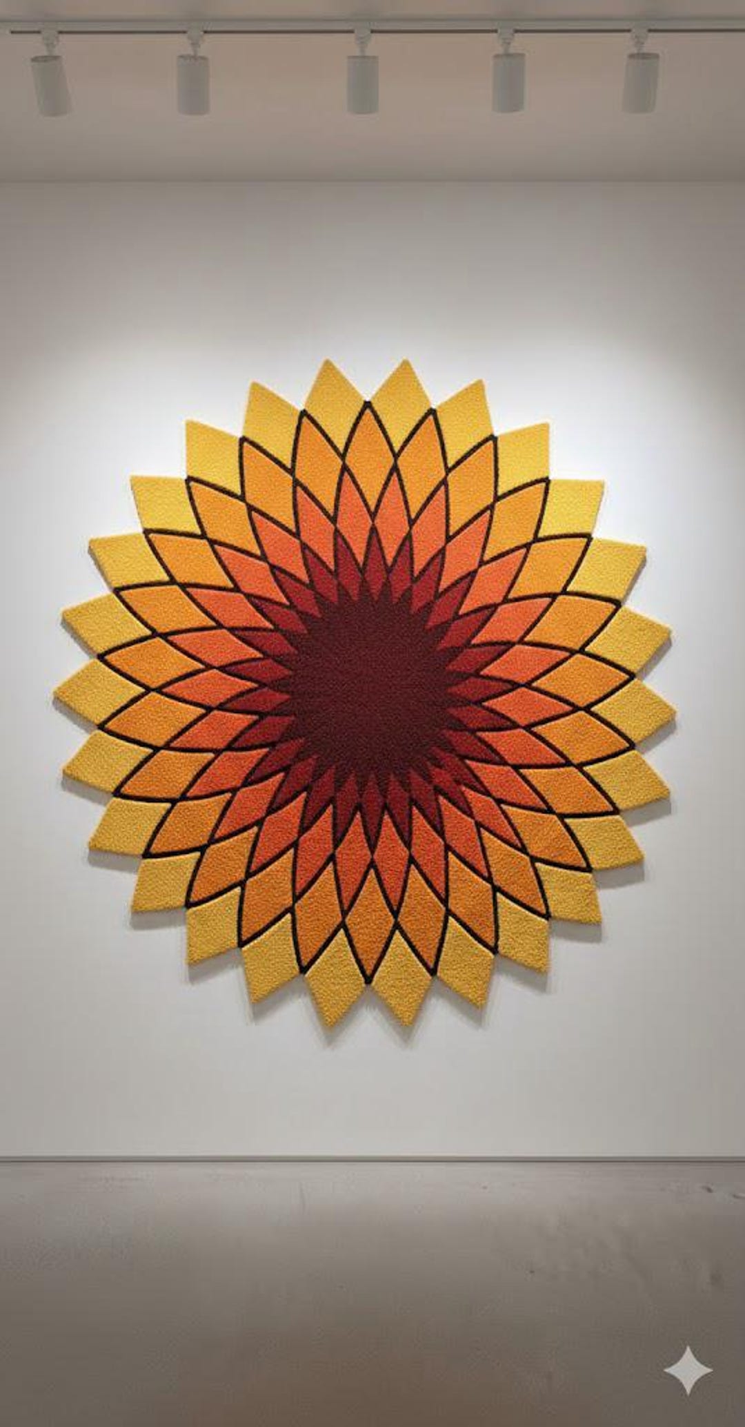 Round Sunflower Inspired Rug - Etsy