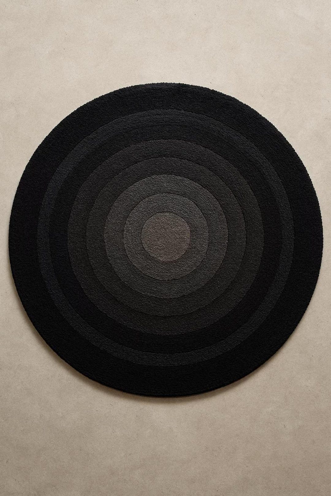 Circle Rug - Modern Gradient Black Area Rug - Etsy