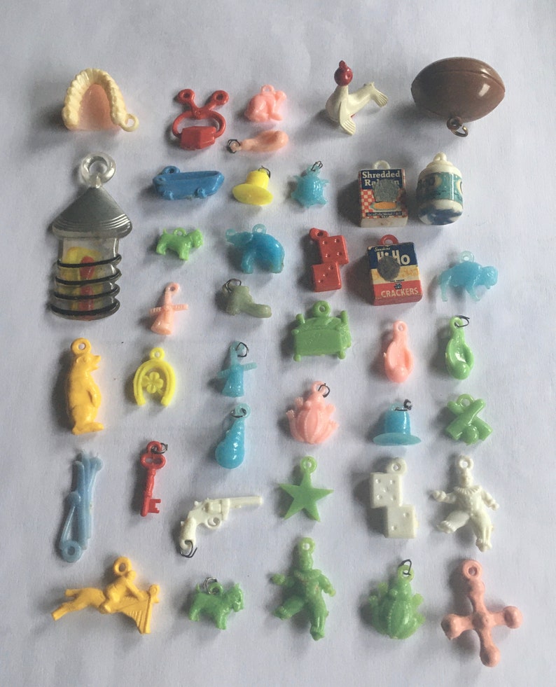 Vintage Plastic Lot of Cracker Box Gumball Toy Prizes