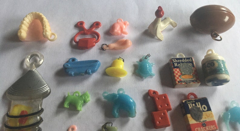 Vintage Plastic Lot of Cracker Box Gumball Toy Prizes