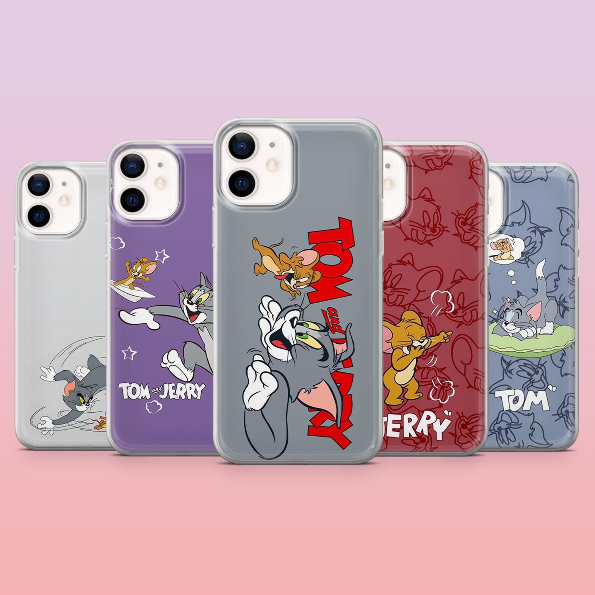Discover Tom and Jerry Cartoon Phone Case for iPhone 12-17Pro