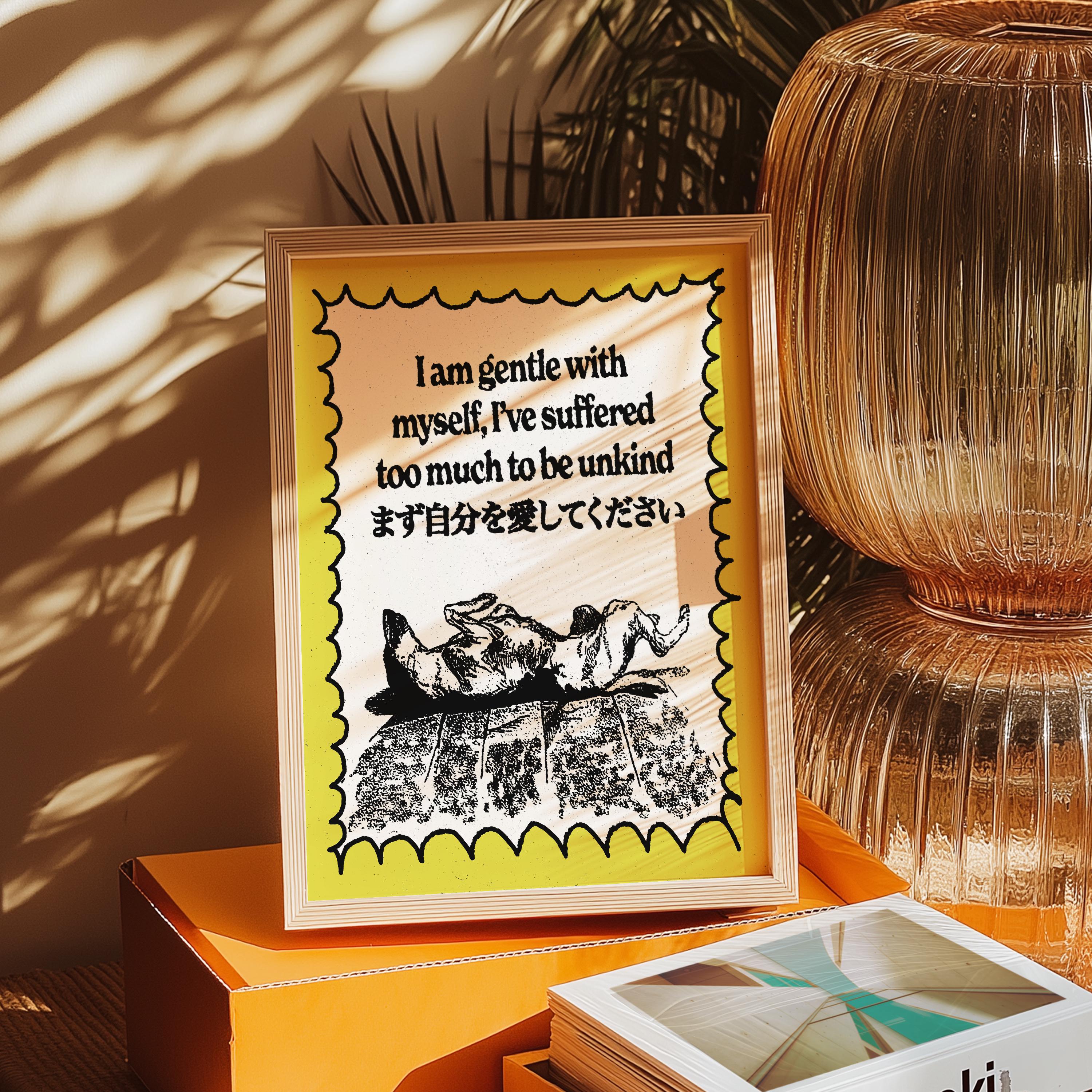 Discover Gentle Dog Poster - Wall Art for Any Room - Animal Textured Print