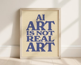 アンチAIポスター - どんな部屋にも合うウォールアート - 引用テクスチャプリント