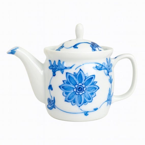 急須　染め付け　青花 九谷焼 染付花車 急須（300ml）｜伝統工芸品 急須 ギフト - Etsy 日本